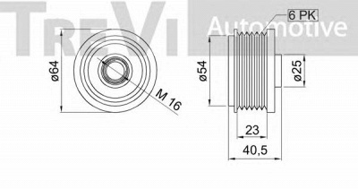 TREVI AUTOMOTIVE ap1222 -  Механизм свободного хода генератора